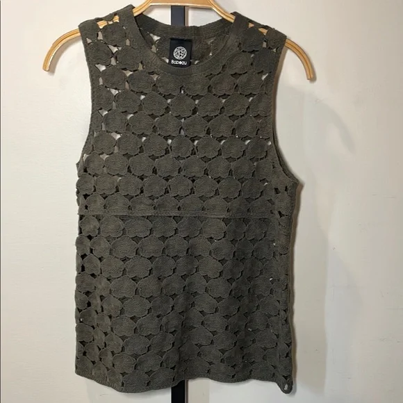 Bobeau Crochet Green Tank Top - Picture 1 of 4